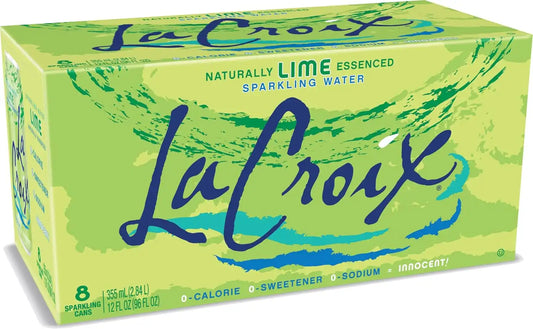 La Croix Sparkling Water, Lime, 12 Fl Oz (pack of 8)