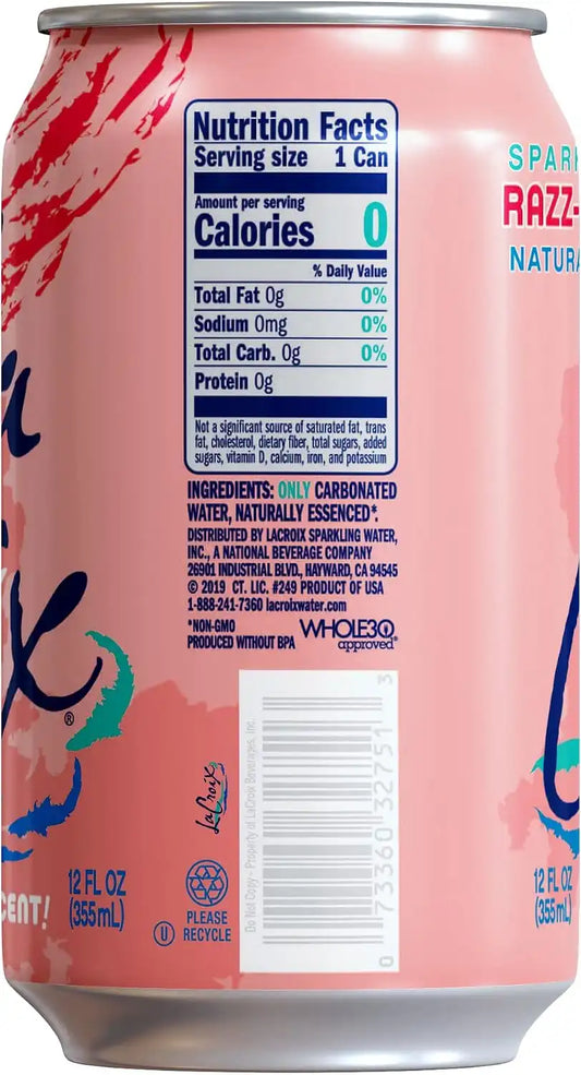 La Croix Sparkling Water, Razz-Cranberry, 12 Fl Oz (pack of 8)