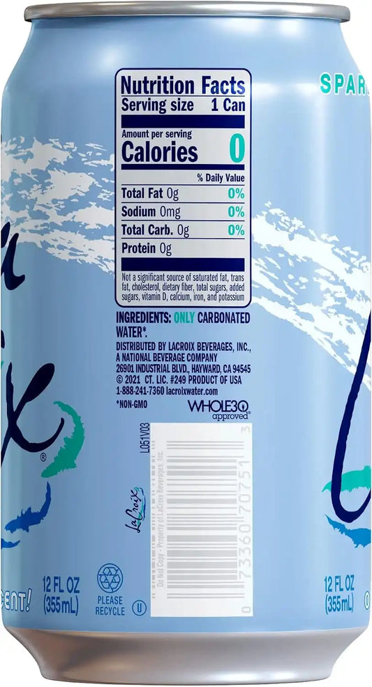 LaCroix Sparkling Water, Pure, 12 Fl Oz (pack of 8)