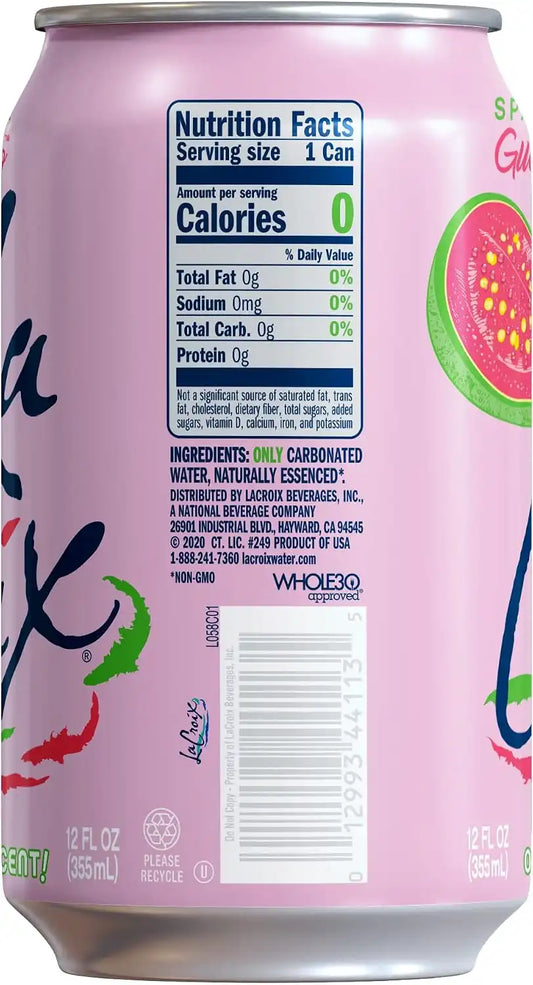 LaCroix Sparkling Water, Guava Sao Paulo, 12 Fl Oz (pack of 24)
