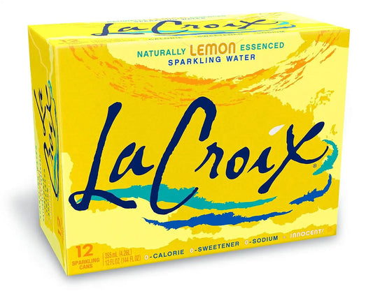 La Croix, Water Sparkling Lemon, 12 Fl Oz, 12 Pack