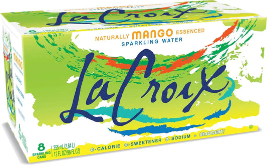 La Croix, Water Sparkling Mango, 12 Fl Oz, 8 Pack