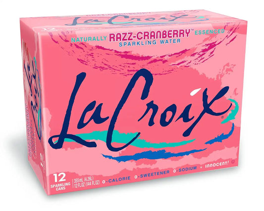 La Croix Sparkling Water, Razz-Cranberry, 12 Fl Oz (pack of 12)
